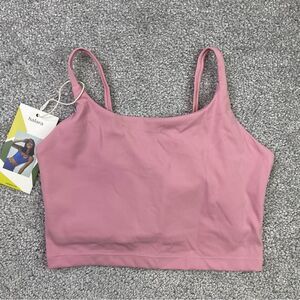 Halara Sports Bra Crop Tank Top Women's Medium Pink Lilac Blush Athletic Yoga